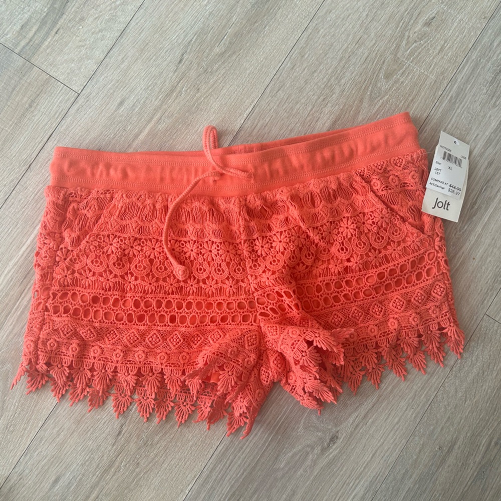 Lace Coral Shorts